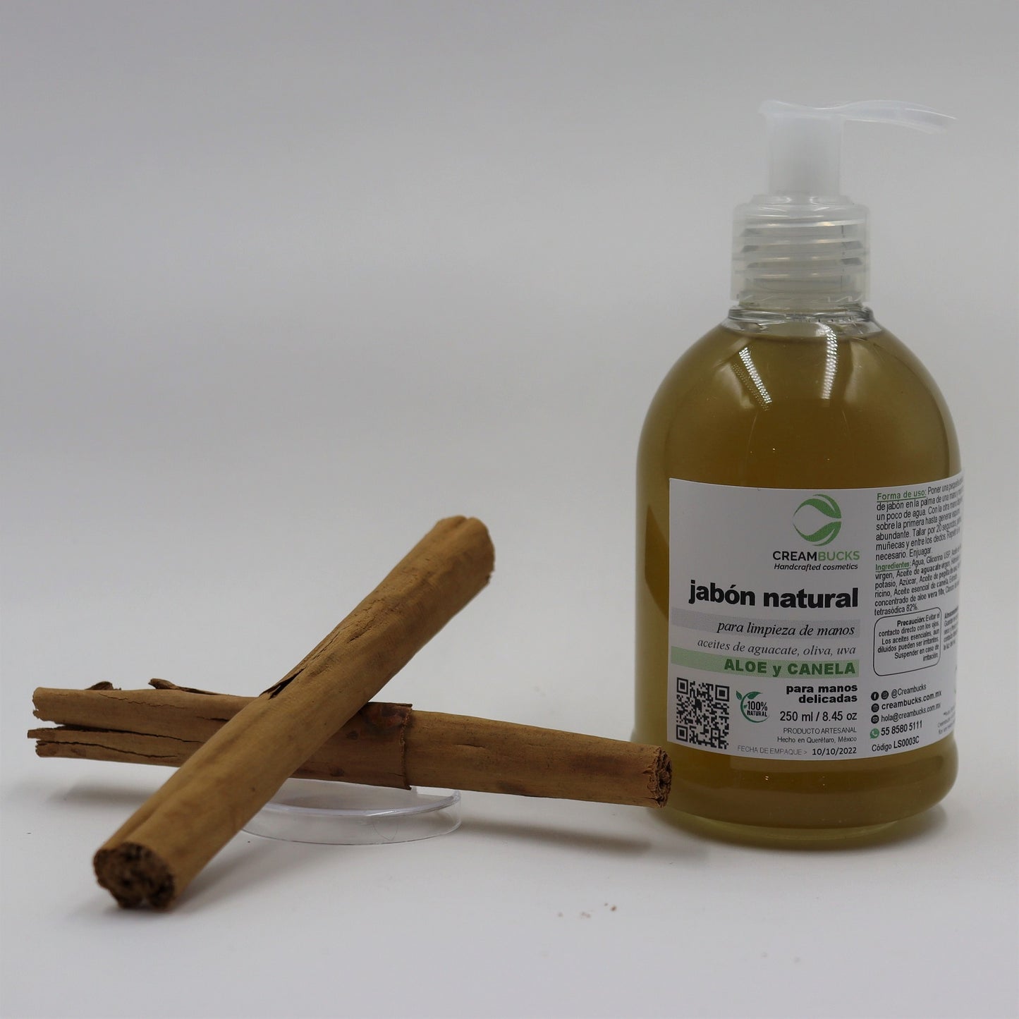 Jabón natural líquido para manos