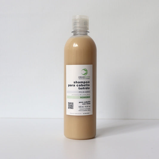 Shampoo capilar libre de sulfatos para cabello teñido