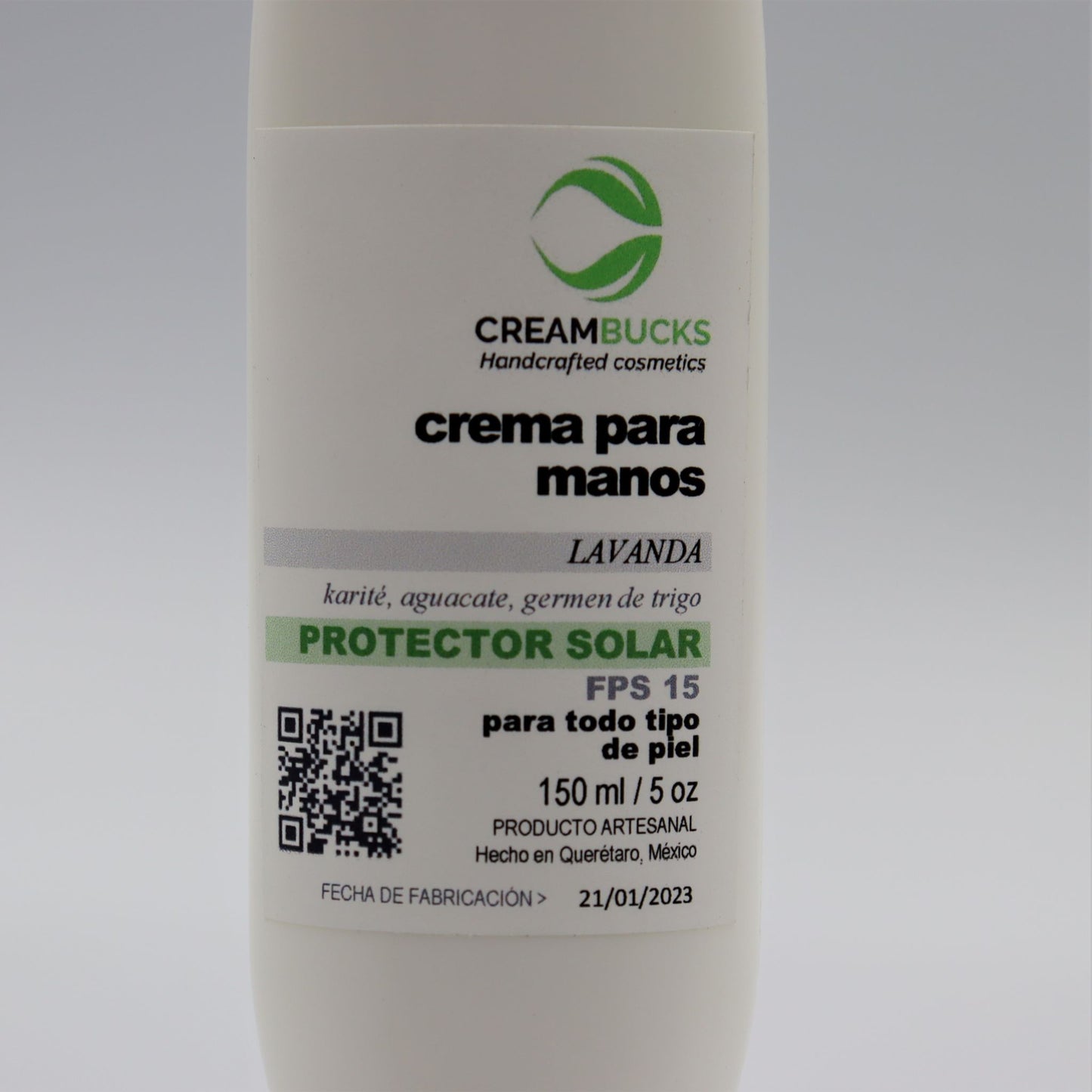 Crema para manos con protector solar