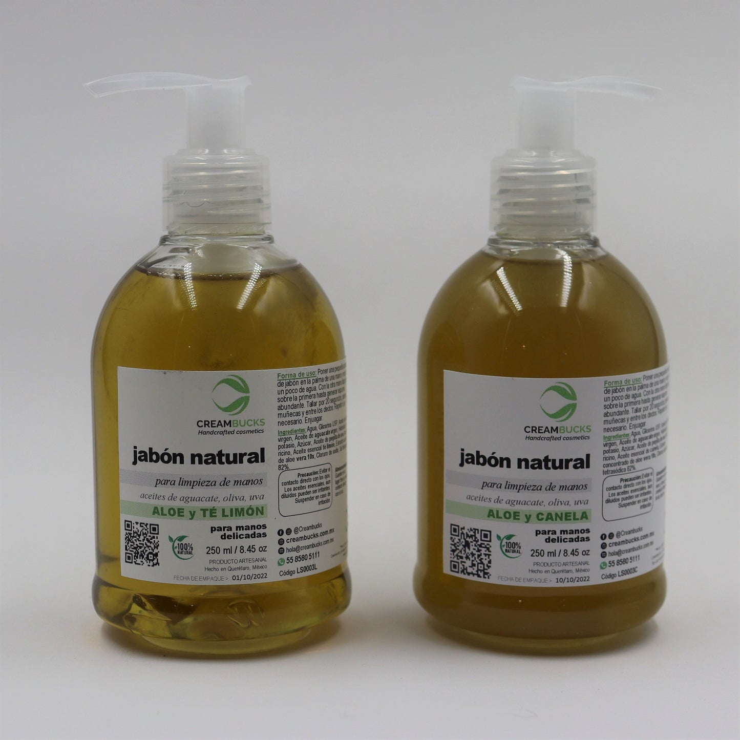 Jabón natural líquido para manos