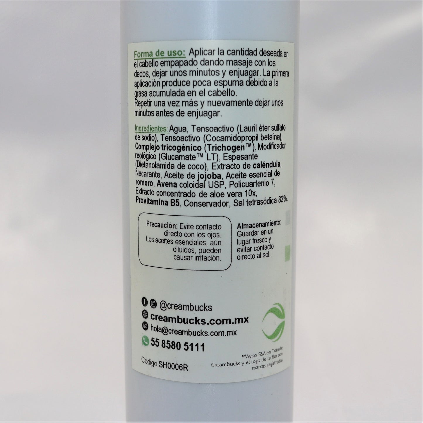 Shampoo capilar anti-caída con activo Trichogen