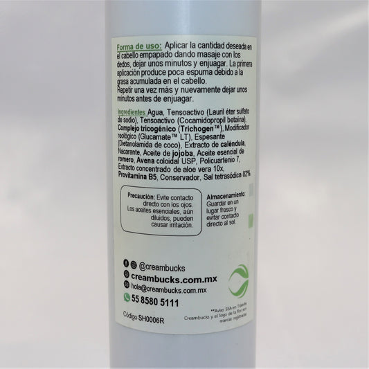 Shampoo capilar con aceite de argán